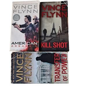 Lot of 3 Vince Flynn Books American Assassin Kill Shot Transfer Of Power